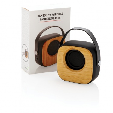 Logotrade promotional gifts photo of: Bamboo 3W Wireless Fashion Speaker