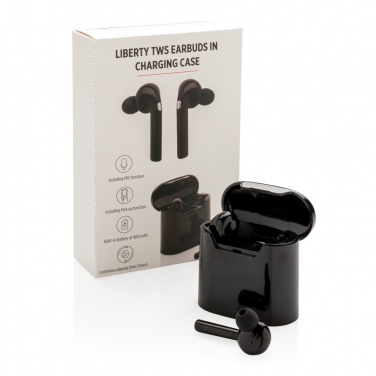 Logotrade promotional gift image of: Liberty wireless earbuds in charging case
