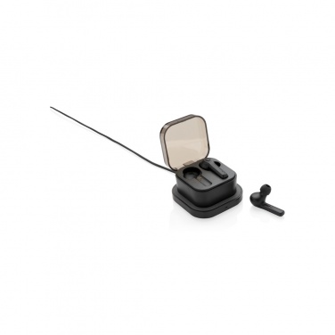 Logo trade promotional items picture of: TWS earbuds in wireless charging case