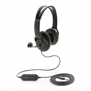 Logo trade advertising products picture of: Over ear wired work headset