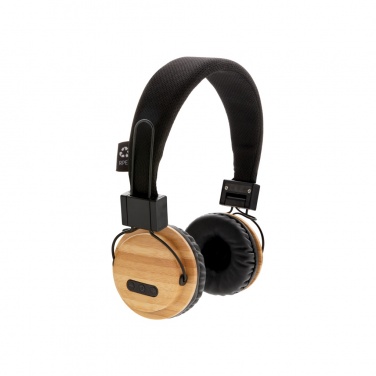 Logo trade promotional merchandise photo of: Bamboo wireless headphone