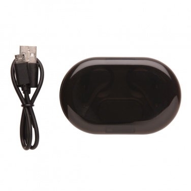 Logotrade advertising product image of: Light up logo TWS earbuds in charging case