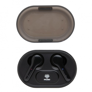 Logotrade promotional products photo of: Light up logo TWS earbuds in charging case