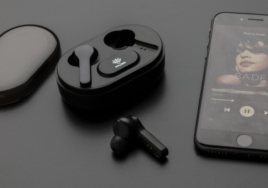 Logotrade promotional merchandise picture of: Light up logo TWS earbuds in charging case