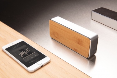 Logotrade promotional gift image of: Nevada Bamboo 3W wireless speaker