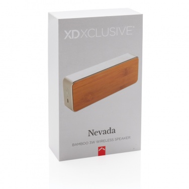 Logotrade advertising product picture of: Nevada Bamboo 3W wireless speaker