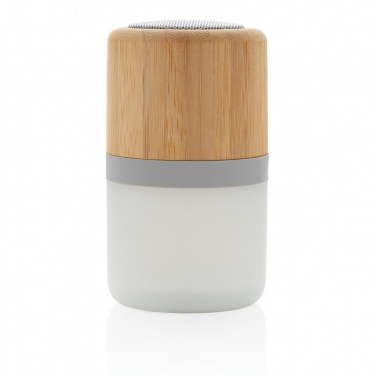 Logo trade corporate gift photo of: Bamboo colour changing 3W speaker light