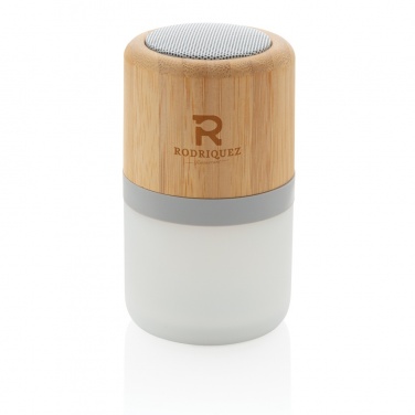 Logotrade advertising product picture of: Bamboo colour changing 3W speaker light