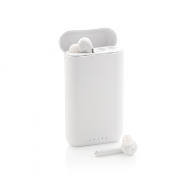 Logotrade promotional merchandise image of: Liberty TWS earbuds with 5.000 mAh powerbank