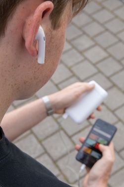 Logo trade corporate gift photo of: Liberty TWS earbuds with 5.000 mAh powerbank