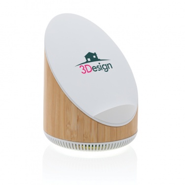 Logotrade promotional products photo of: Ovate bamboo 5W speaker with 15W wireless charger