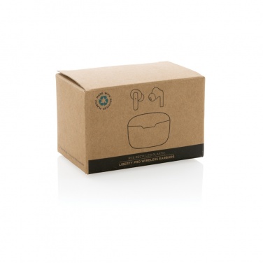 Logo trade promotional giveaways picture of: RCS recycled plastic Liberty Pro wireless earbuds