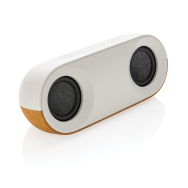 Logo trade promotional products image of: Oregon RCS recycled plastic and cork 10W speaker