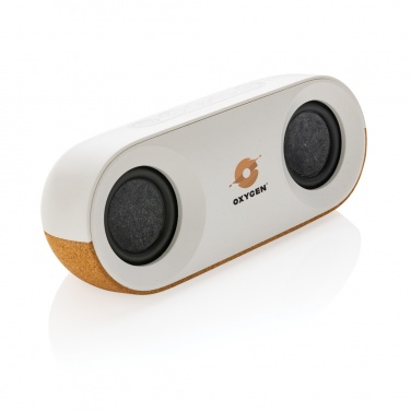 Logo trade promotional items image of: Oregon RCS recycled plastic and cork 10W speaker