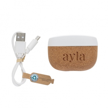 Logotrade promotional merchandise picture of: Oregon RCS recycled plastic and cork TWS earbuds