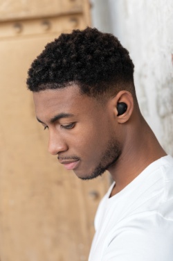 Logotrade promotional merchandise image of: Urban Vitamin Palm Springs RCS rplastic ENC earbuds