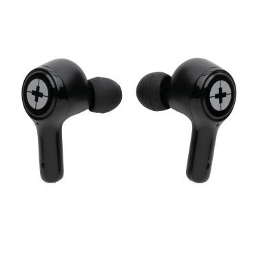 Logo trade promotional giveaways image of: RCS recycled plastic Swiss Peak ANC TWS earbuds