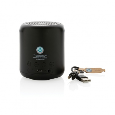 Logo trade business gift photo of: RCS certified recycled plastic 5W Wireless speaker