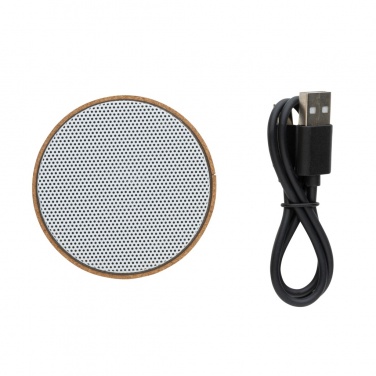 Logo trade corporate gifts picture of: Cork 3W wireless speaker