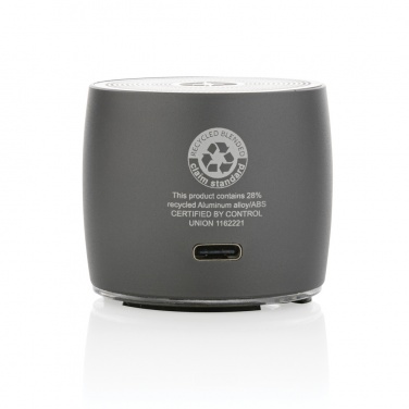 Logotrade advertising product picture of: Swiss Peak RCS recycled aluminum 3W bass speaker
