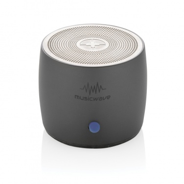 Logo trade business gifts image of: Swiss Peak RCS recycled aluminum 3W bass speaker