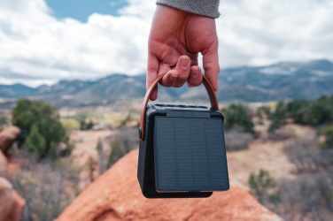 Logo trade advertising products picture of: Skywave RCS recycled plastic solar speaker 12W