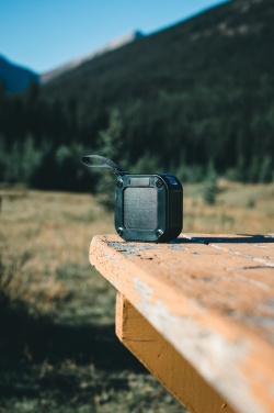 Logo trade promotional merchandise photo of: 3W RCS recycled plastic wireless sunwave solar speaker