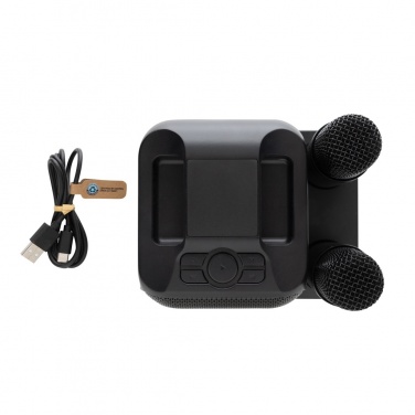 Logo trade business gift photo of: Singvibe RCS recycled plastic karaoke set with double mic