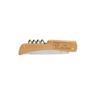 Logo trade promotional product photo of: Wooden knife with bottle opener