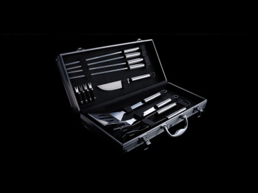 Logo trade promotional items picture of: 12 pcs barbecue set in aluminium box