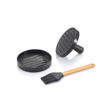 Logotrade promotional product picture of: BBQ set with hamburger press and brush