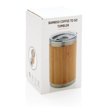 Logo trade promotional merchandise picture of: Bamboo coffee to go tumbler