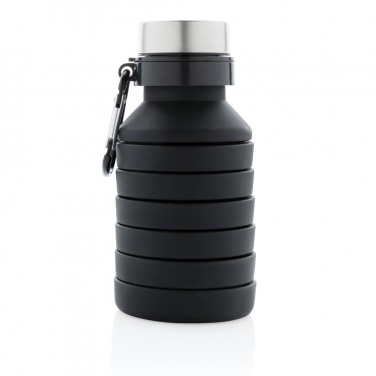 Logotrade promotional products photo of: Leakproof collapsible silicone bottle with lid