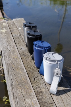 Logotrade promotional giveaway picture of: Cuppa RCS re-steel vacuum tumbler with lanyard