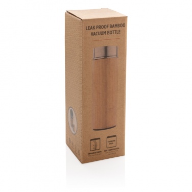 Logotrade promotional item image of: Leak proof bamboo vacuum bottle