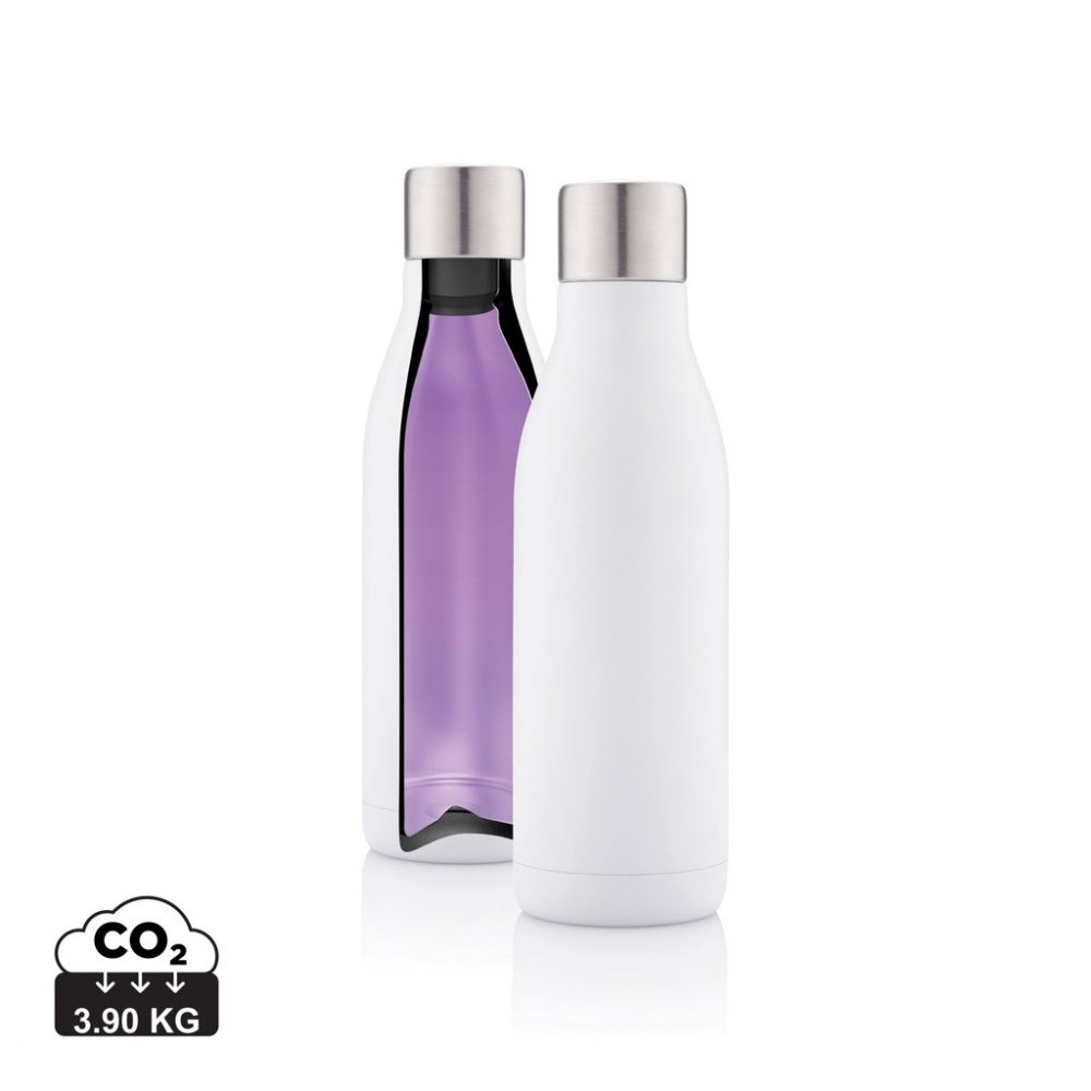 Logo trade promotional merchandise picture of: UV-C steriliser vacuum stainless steel bottle