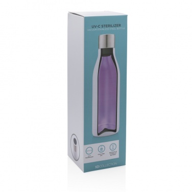 Logotrade promotional giveaways photo of: UV-C steriliser vacuum stainless steel bottle