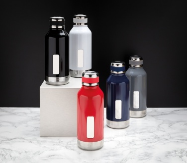 Logo trade advertising products image of: Leak proof vacuum bottle with logo plate
