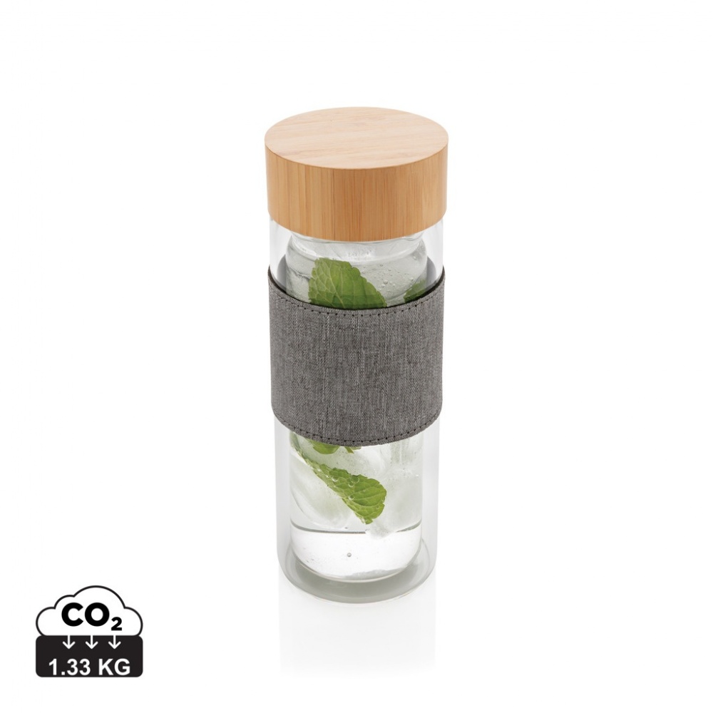 Logo trade promotional giveaway photo of: Impact double wall borosilicate glass bottle