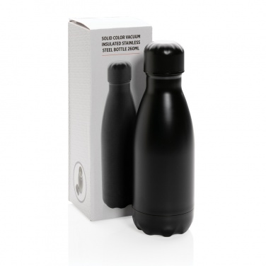 Logo trade advertising products picture of: Solid colour vacuum stainless steel bottle 260ml