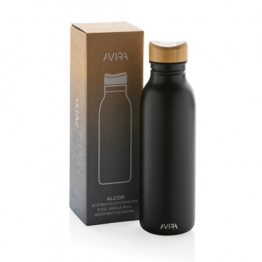 Logotrade corporate gift image of: Avira Alcor RCS Re-steel single wall water bottle 600 ML