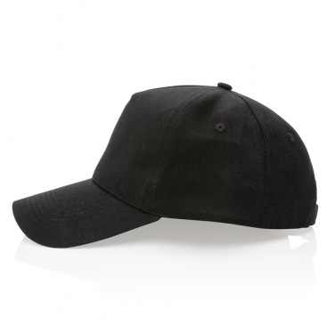 Logo trade promotional merchandise image of: Impact 5panel 280gr Recycled cotton cap with AWARE™ tracer