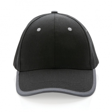 Logo trade promotional giveaways image of: Impact AWARE™ Brushed rcotton 6 panel contrast cap 280gr