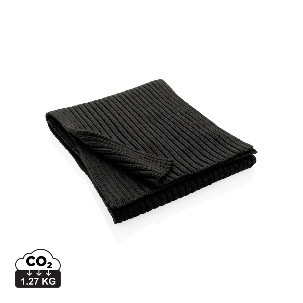 Logo trade business gifts image of: Impact AWARE™ Polylana® knitted scarf 180 x 25cm