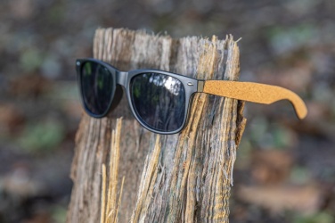 Logo trade corporate gifts image of: GRS recycled PC plastic sunglasses with cork