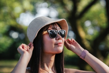 Logo trade promotional gifts picture of: Bamboo and RCS recycled plastic sunglasses
