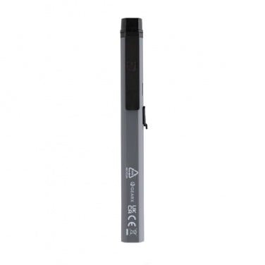 Logo trade promotional merchandise photo of: Gear X RCS recycled plastic USB rechargeable pen light