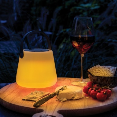 Logo trade business gift photo of: SolarGlow RCS recycled ABS USB-rechargeable outdoor light
