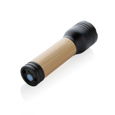 Logo trade advertising products picture of: Lucid 1W RCS certified recycled plastic & bamboo torch