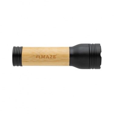 Logo trade corporate gift photo of: Lucid 1W RCS certified recycled plastic & bamboo torch